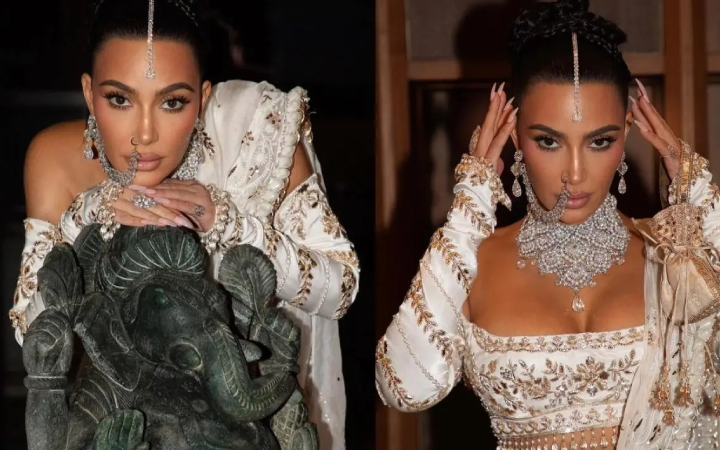 Kim Kardashian Criticized for Inappropriate Photoshoot with Ganesha Idol